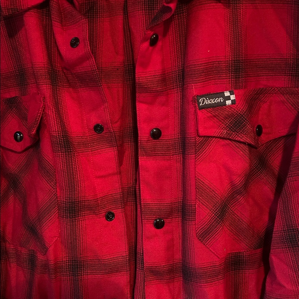 Dixxon “The Stroker” Red Plaid Flannel Shirt View 3